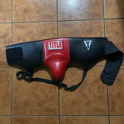 TITLE Boxing Groin Protector Red Size Medium (Lightly Used) 