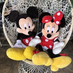 36” Plush Mickey And Minnie Mouse