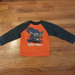 3/$10 🌟 Orange and Gray Kids Jurassic World Dinosaur Dino Sweatshirt 5/ 6