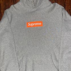 Supreme Box Logo Hoodie Grey/Orange