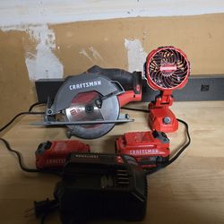 Craftsman circular saw and fan bundle