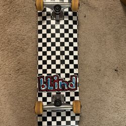 Blind Checkerboard Skateboard Factory Complete VTG. Size 7.5 Good Condition 🔥