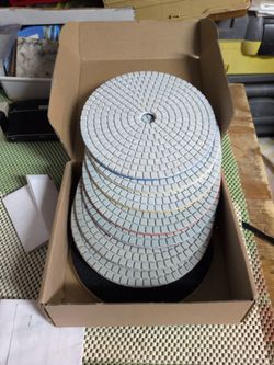 Diamond Polishing Pads Set 7" NEW