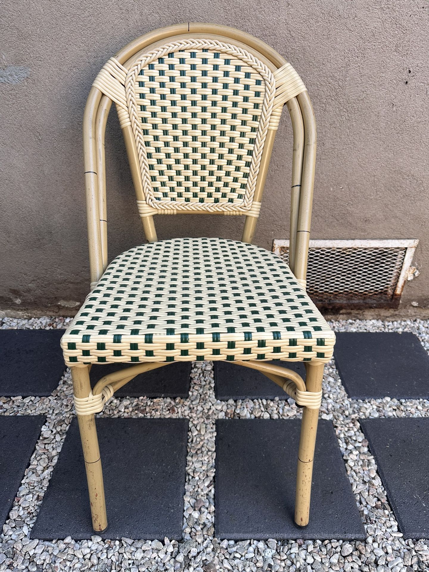 Aluminum Bistro Bamboo Chair