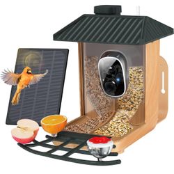 Osoeri Smart Bird Feeder with Camera, 1080P HD AI Identify Double Bin