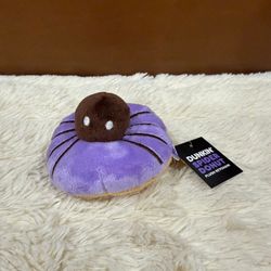 2026 Dunkin Spider Donut Plush Keychain Keyring w/ Lobster Clasp