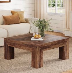 Dark Brown Square Coffee Table