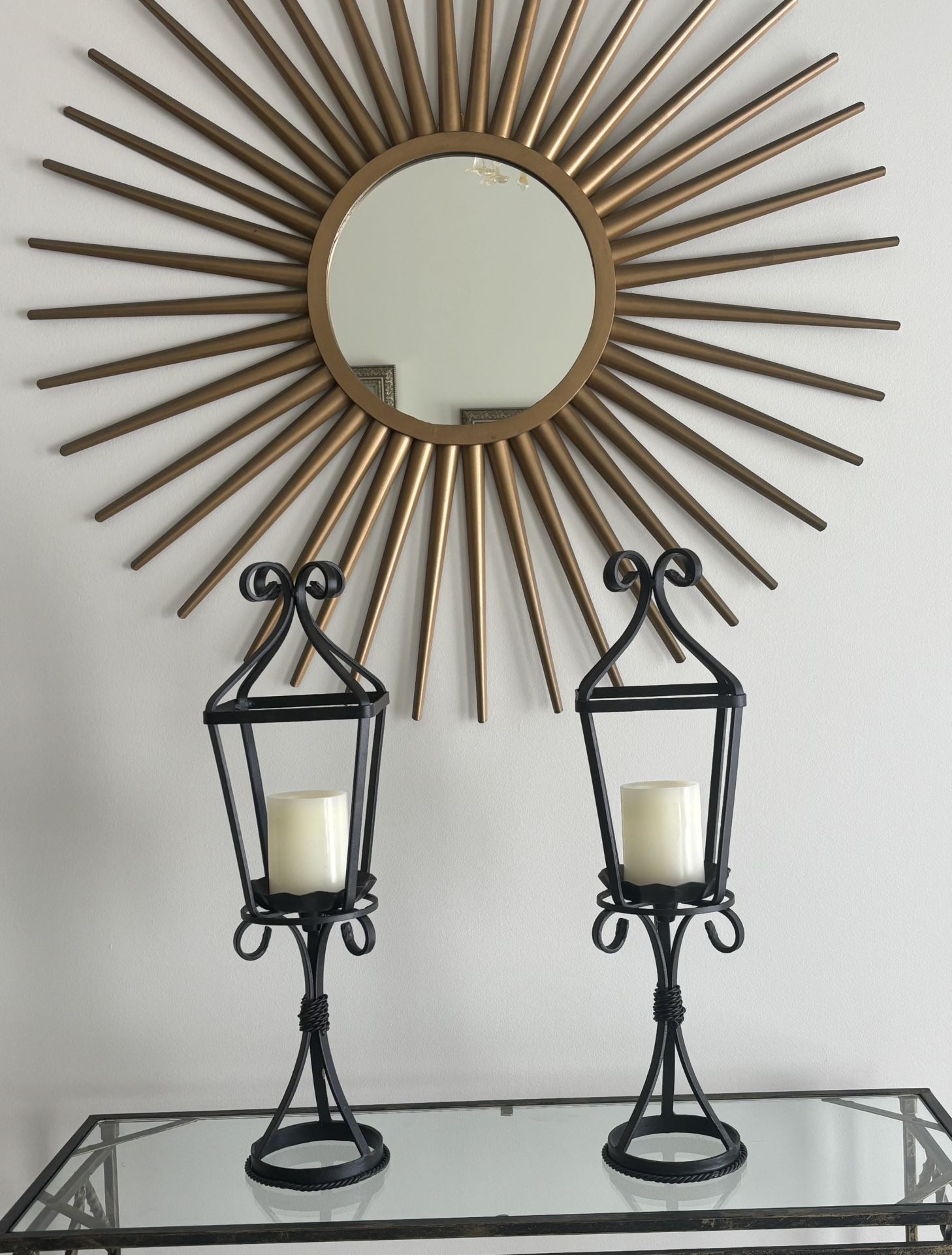 Set of 2 Southern Living Natchez St. Metal Lanterns