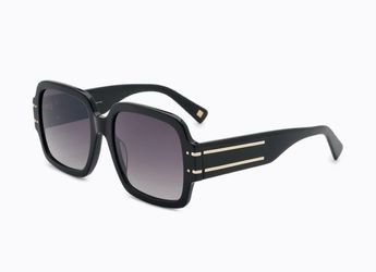 Carolina Lemke Suri Shiny Black Frame Sunglasses