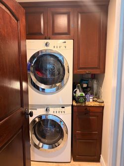 Frigidaire Affinity Stacked 27 Inch Front Load Washer & Gas Dryer