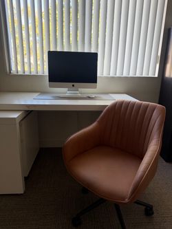 Modern Brown Upholstered Office Chair