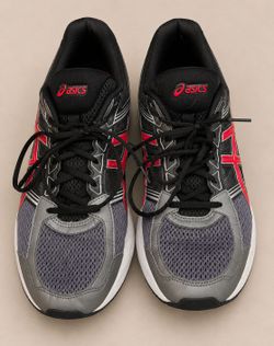 ASICS Running Shoes – Black/Gray/Red Athletic Sneakers