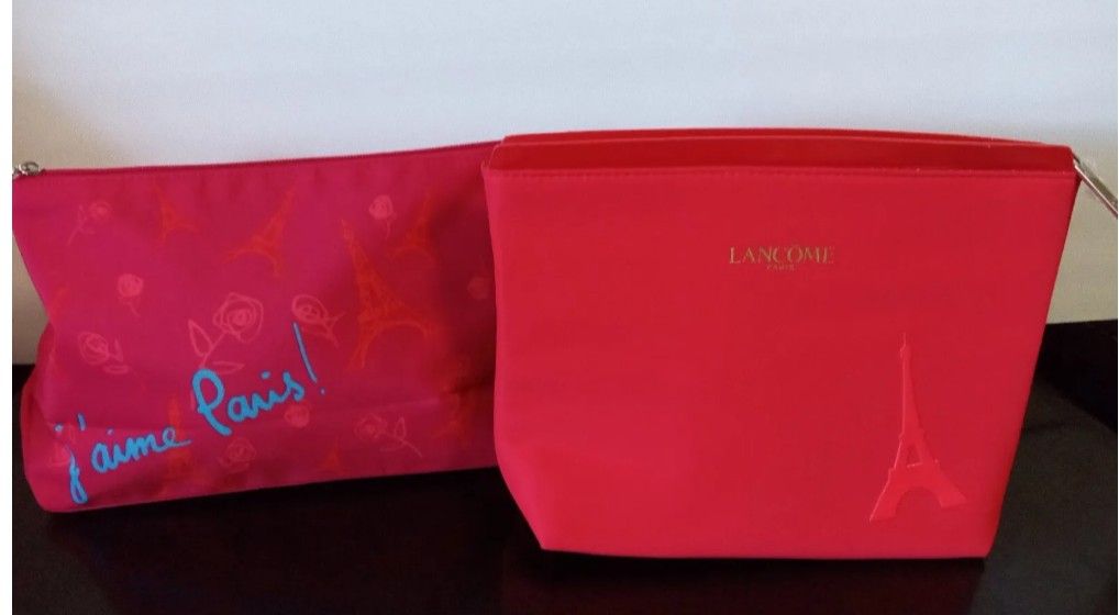 2 Lancome  Paris Eiffel Tower  Make Up  Bags