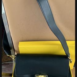 Black Shoulder Bag Faux Leather