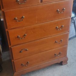 Vintage Solid Maple 6 drawer dresser