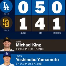 Padres Vs LA Dodgers 5/20 Wednesday First Row! Impossible to find