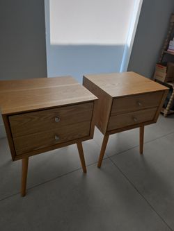 Wood nightstands