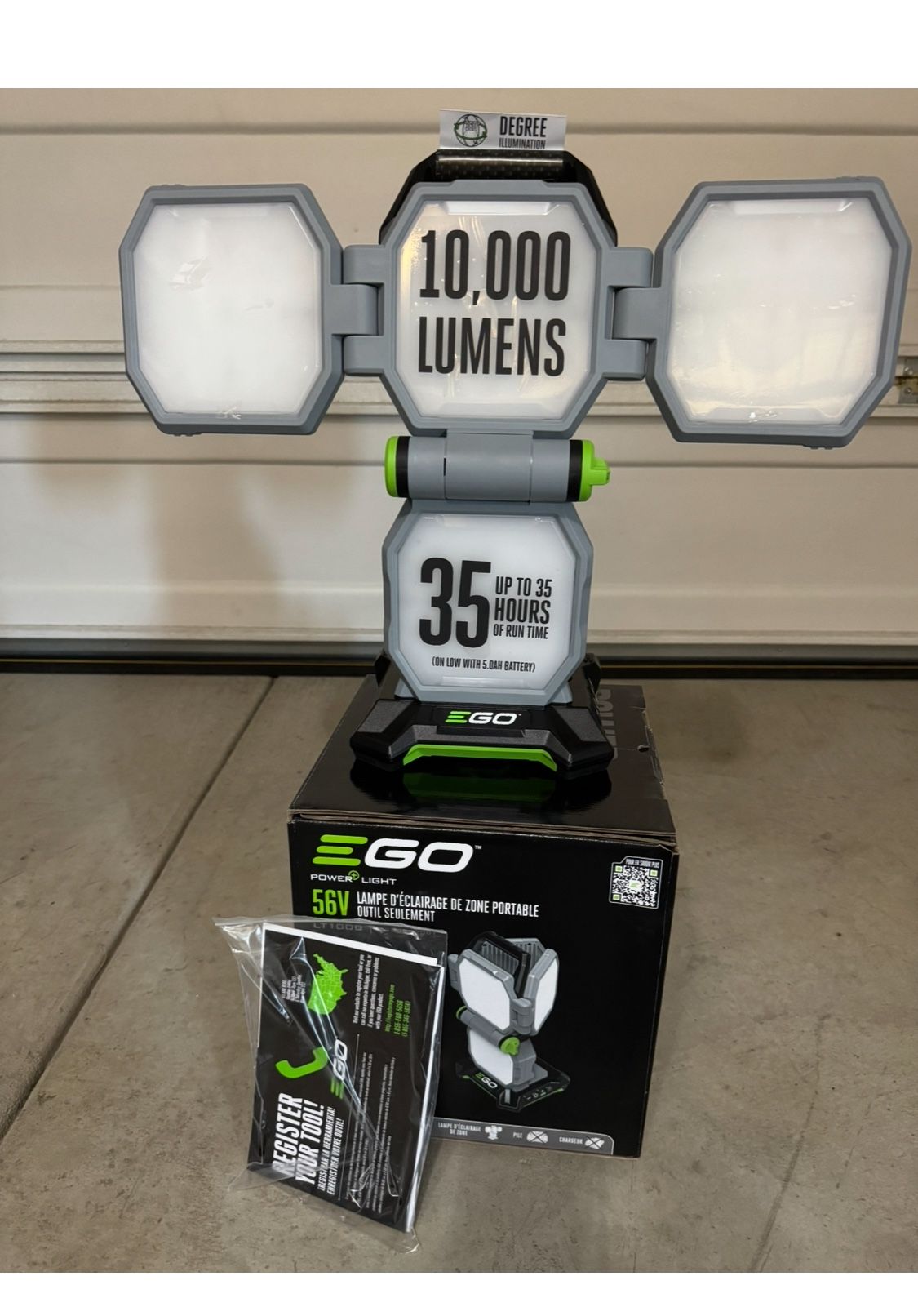 EGO 10000 - Lumens Work Light (No battery)
