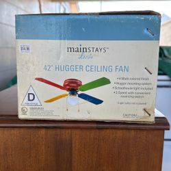 42 Inches Hugger Ceiling Fan Multi Color Fan Sale For $20.00
