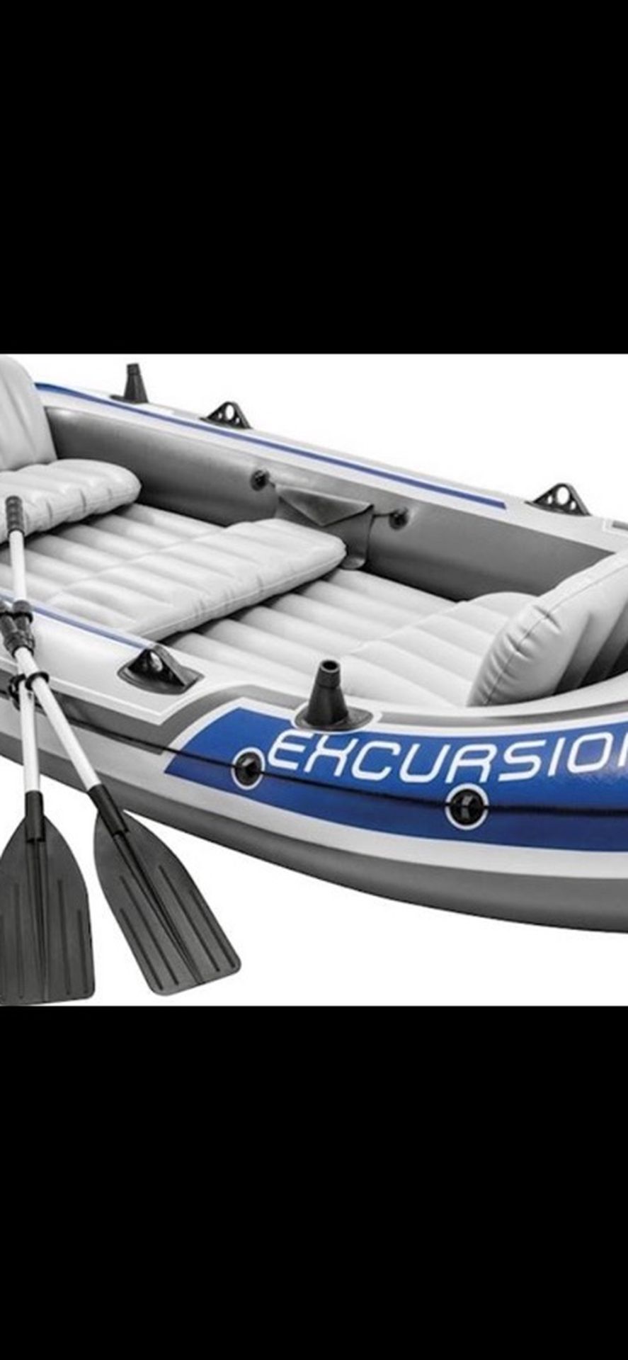 12 Ft Intex Excursion Inflatable Boat w/trolling Motor