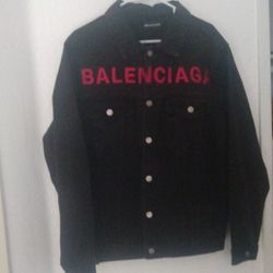 Black Balenciaga Jean Jacket