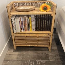 Boho Cute Rattan Wicker Peacock Shelves
