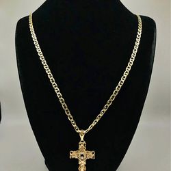 MARINER CHAIN AND CROSS PENDANT SET