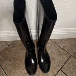 Coach Black Rain Boots