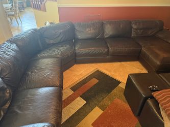 . For sale soon…Leather sectional store $4000, Used $400