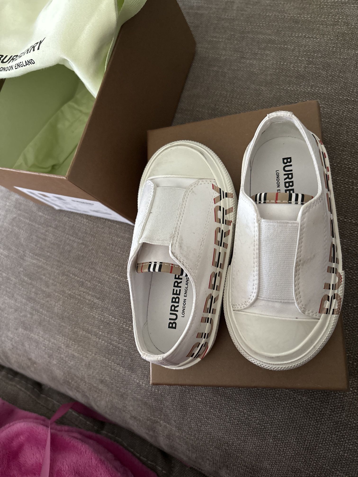 Toddler Burberry Slip Ons 