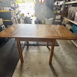 Antique Draw Leaf Kitchen Table with Four Chairs