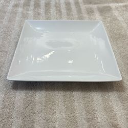 12 White Porcelain Square Plate 11”