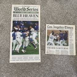 2020 WS Covid Championship LA Times News Paper
