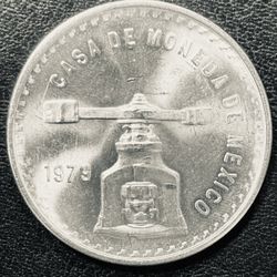 1979 Silver Onza Troy Plata 925 Moneda Mexico 1 Oz Coin Cash Only 