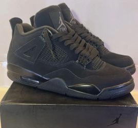 Black Cat Jordan 4 Size 10