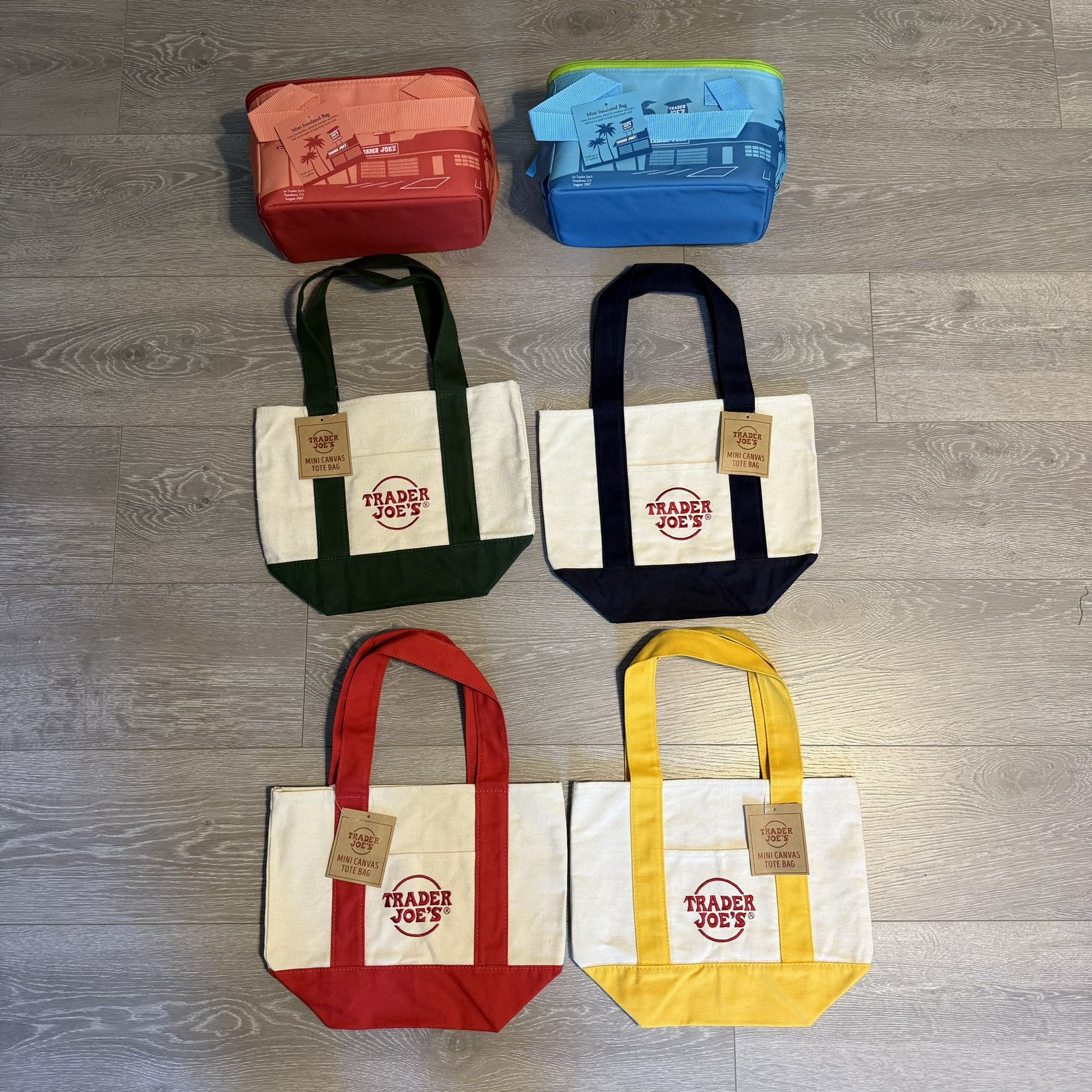 Trader Joe’s Mini Canvas Tote Bags & Mini Insulated Bundle