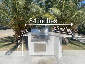 Large 7 Foot BBQ Island