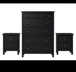 Large wood dresser set