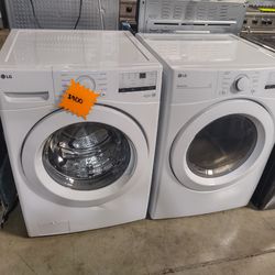 LG FRONT LOAD WASHER AND GAS DRYER 