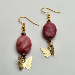 Golden Butterfly Earrings 