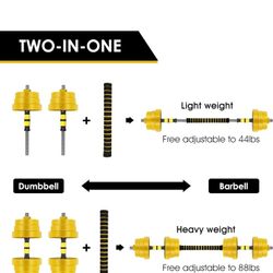 88 Lbs, Two In One Dumbell 