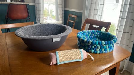 Two pet beds and a bonus toy!