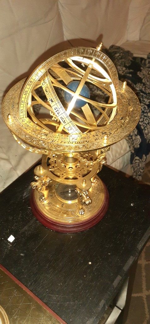 24 Kt Celestial Armillary W/Compass 