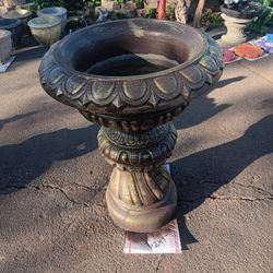 Pair Of Planters On Pedestal