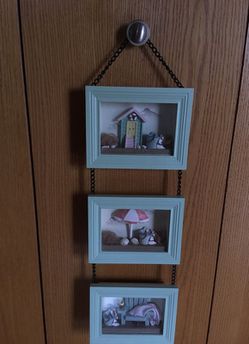 Picture - 3 shadow boxes. Mint green in color. Great shape!