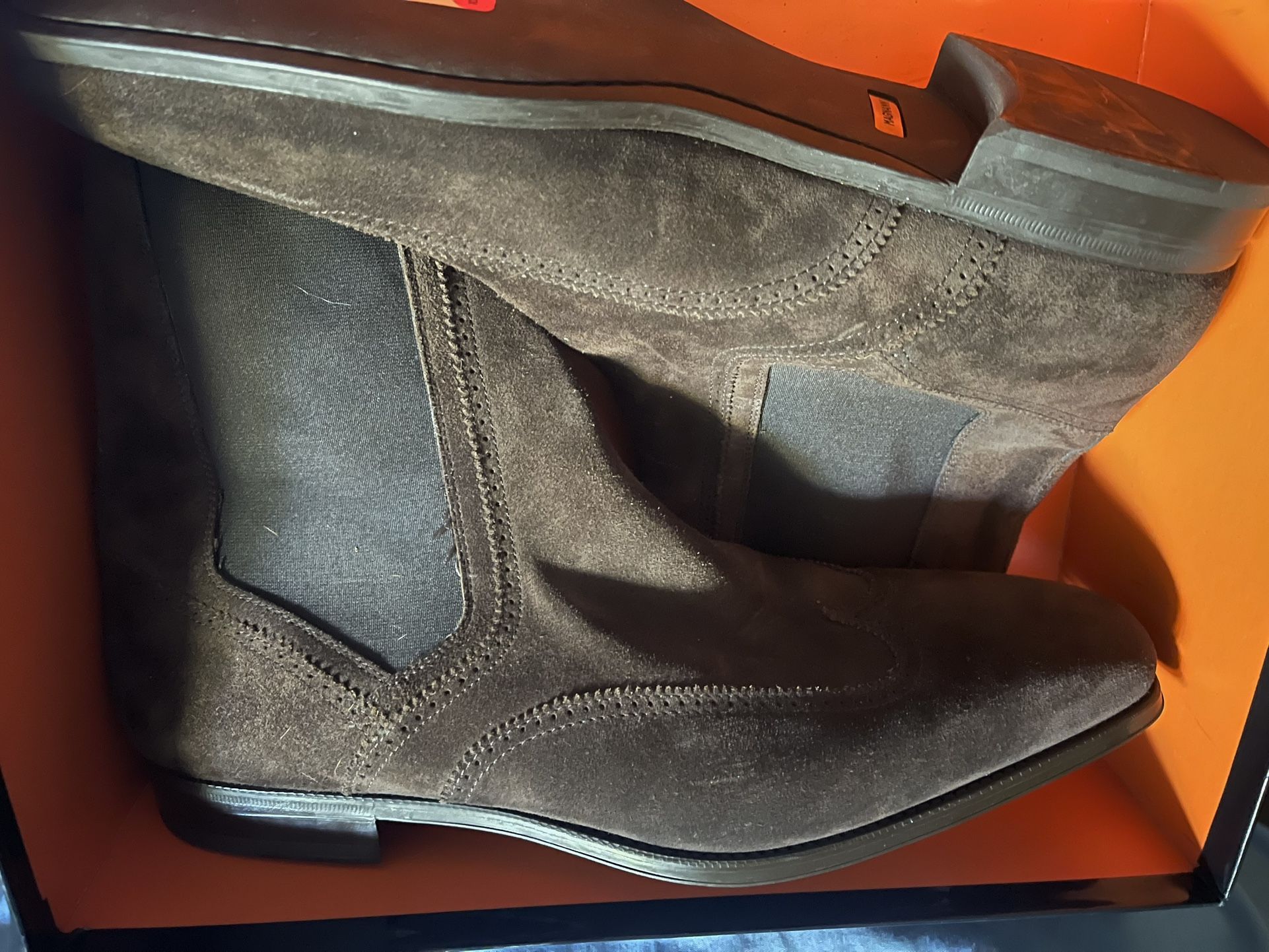 NEW Vintage MAGNANNI Brown Suede Boots sz 15 with box.