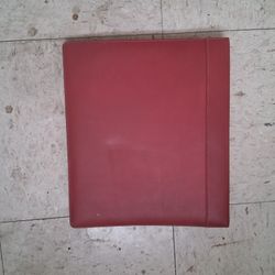 Red Leather Binder