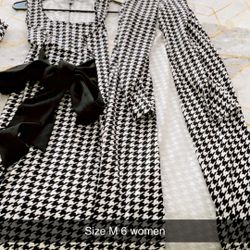 Black And White 2 Piece Dress 
