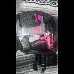 Pink 20v Cordless Drill