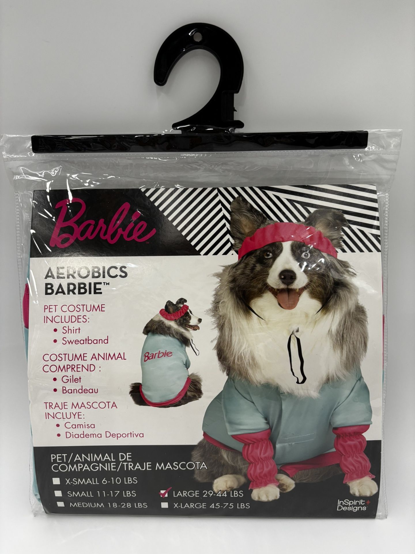 Dog Costume Aerobics Barbie LARGE  Size Halloween Party Clothes Retro New